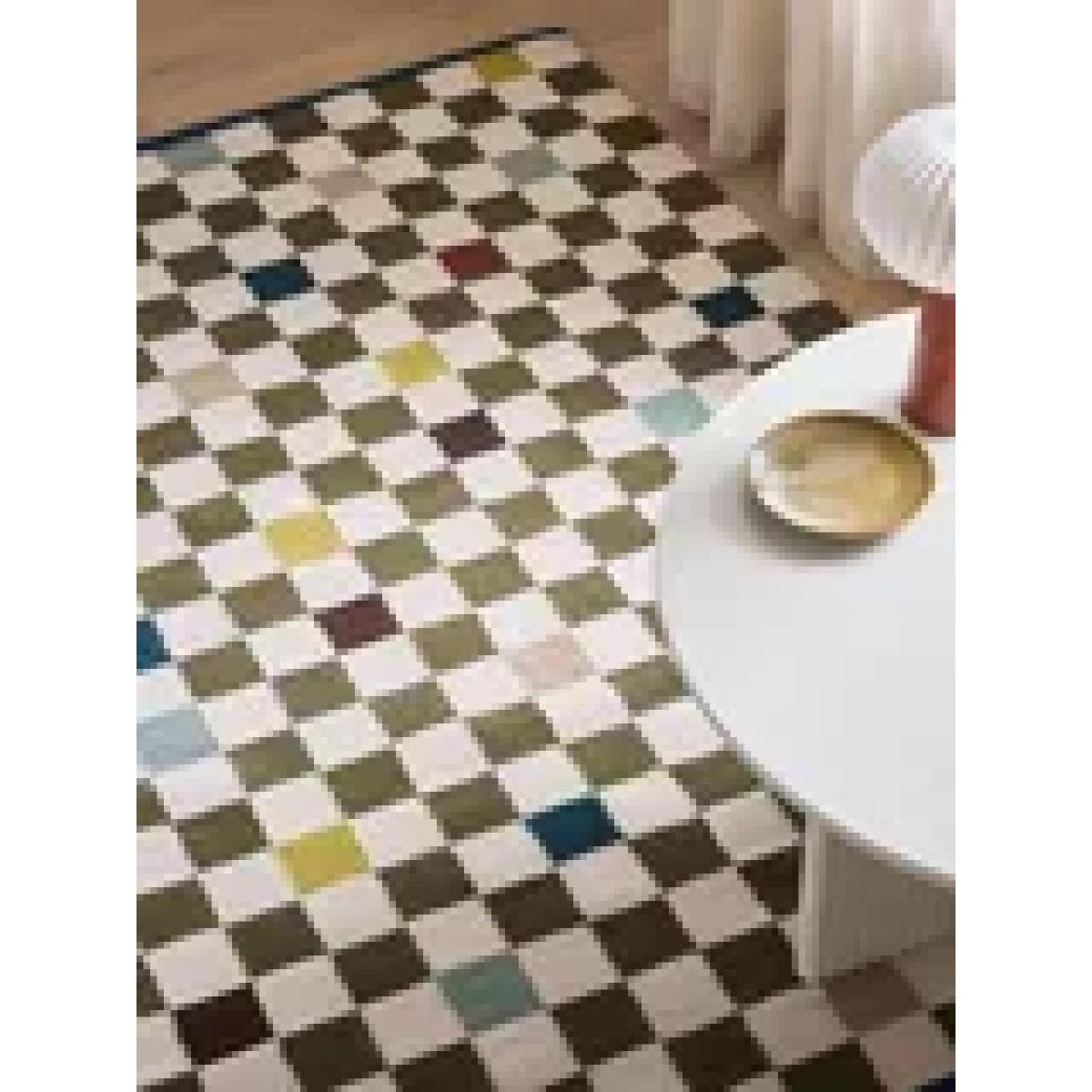 John Lewis ANYDAY Checkerboard Wool Rich Rug, Multi – image 2