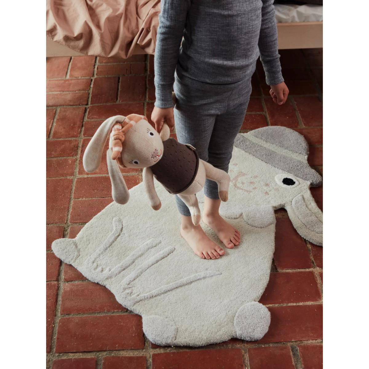 OYOY Hopsi Rabbit Rug, Neutral, L100 x W76cm – image 2