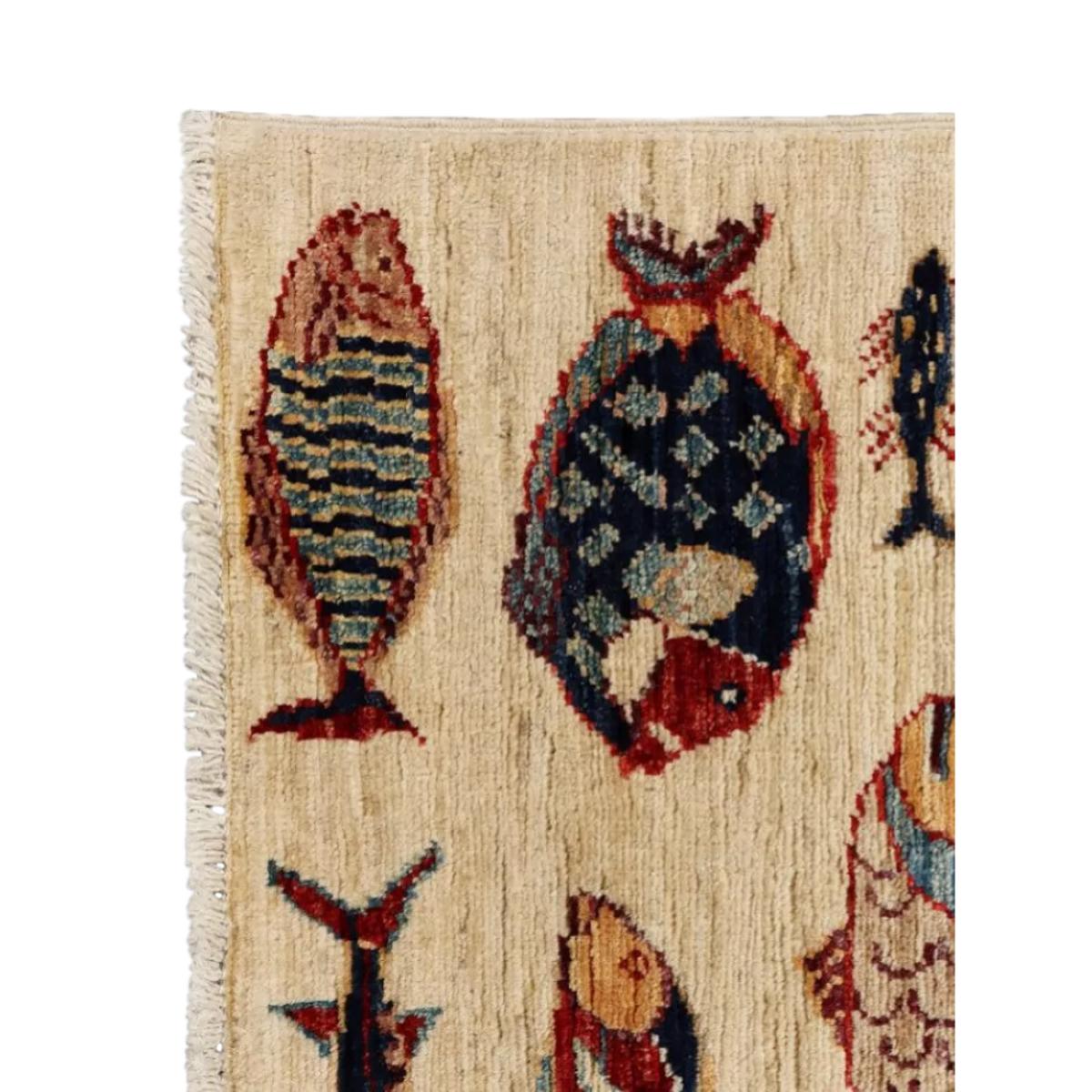 Gooch Oriental Fish Runner Rug, Ivory, L252 x W82 cm – image 2