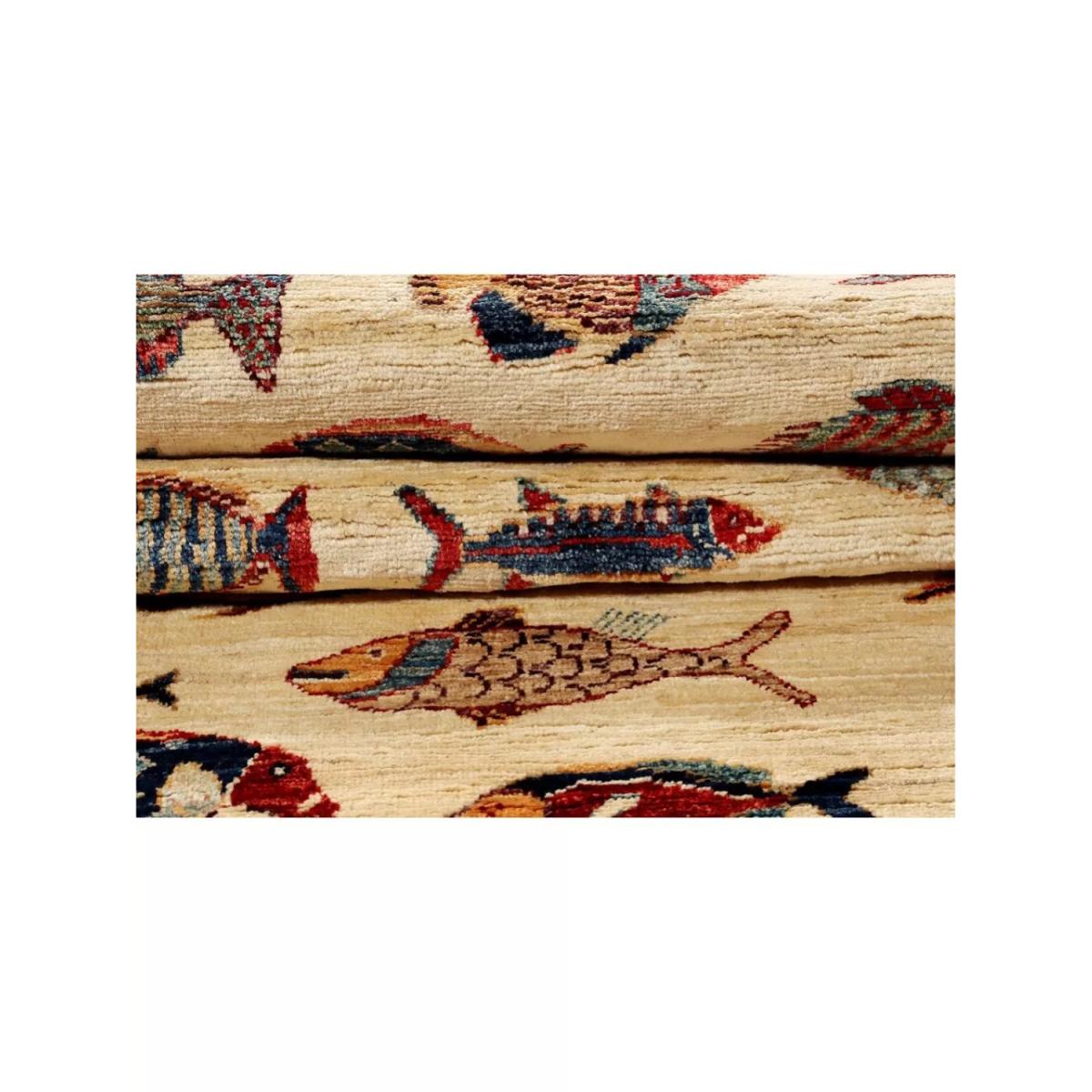 Gooch Oriental Fish Runner Rug, Ivory, L252 x W82 cm – image 4