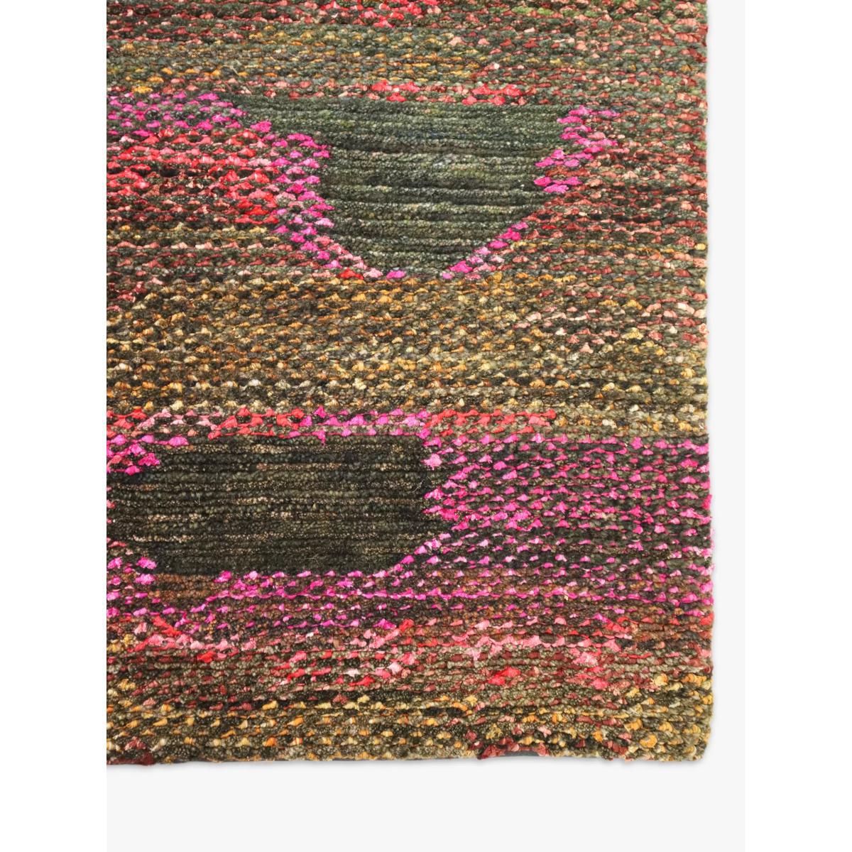Gooch Luxury Ombre Stripe Wool Silk Rug, Multi – image 2