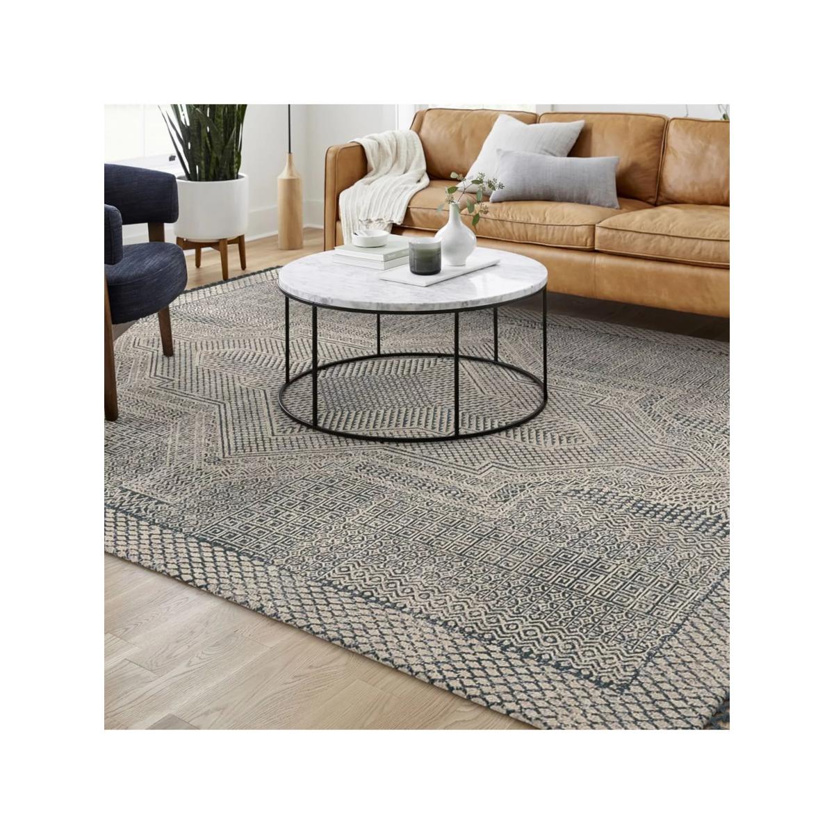 west elm Indra Rug, Navy, L244 x W152 cm – image 6
