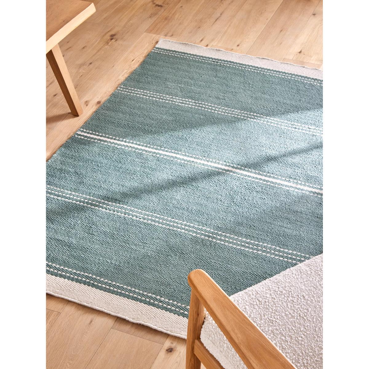 John Lewis ANYDAY Trio Stripe Rug, Green, L240 x W170 cm – image 3
