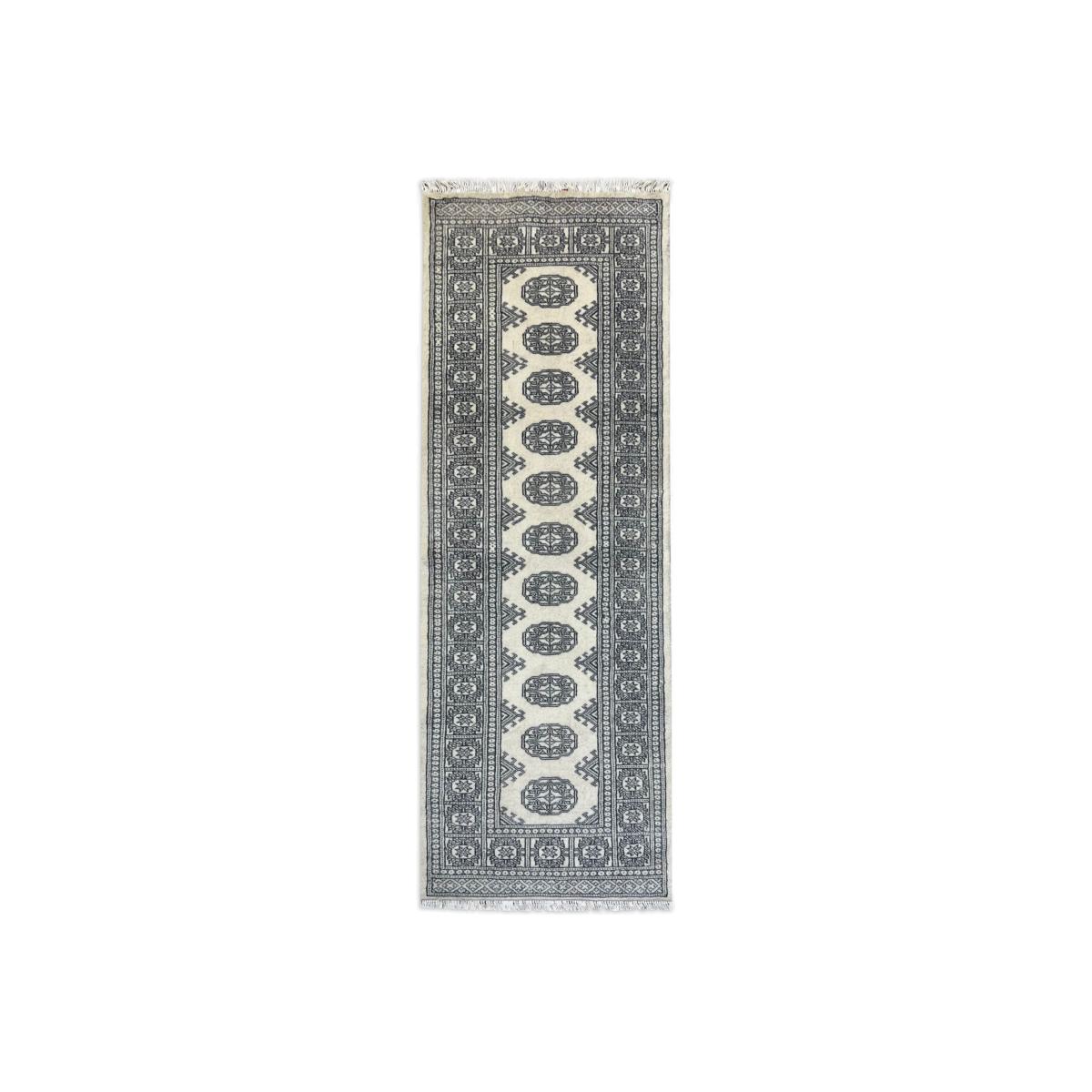 Gooch Luxury Bokhara Rug, Ivory/Grey, L185 x W62 cm