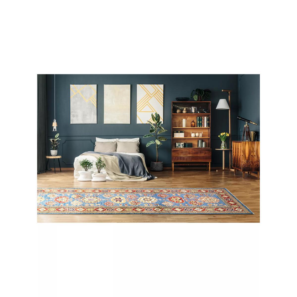 Gooch Oriental Supreme Kazak Runner, Blue, L282 x W77 cm – image 2