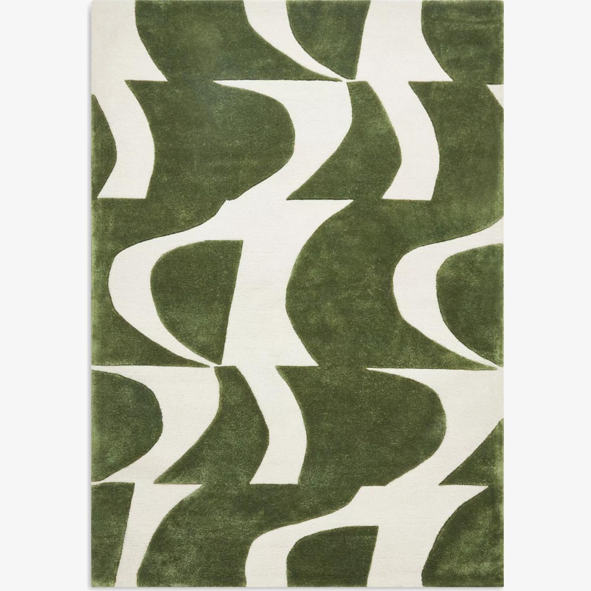 John Lewis Mellea Broken Wave Rug, Green, L240 x W170 cm – image 1