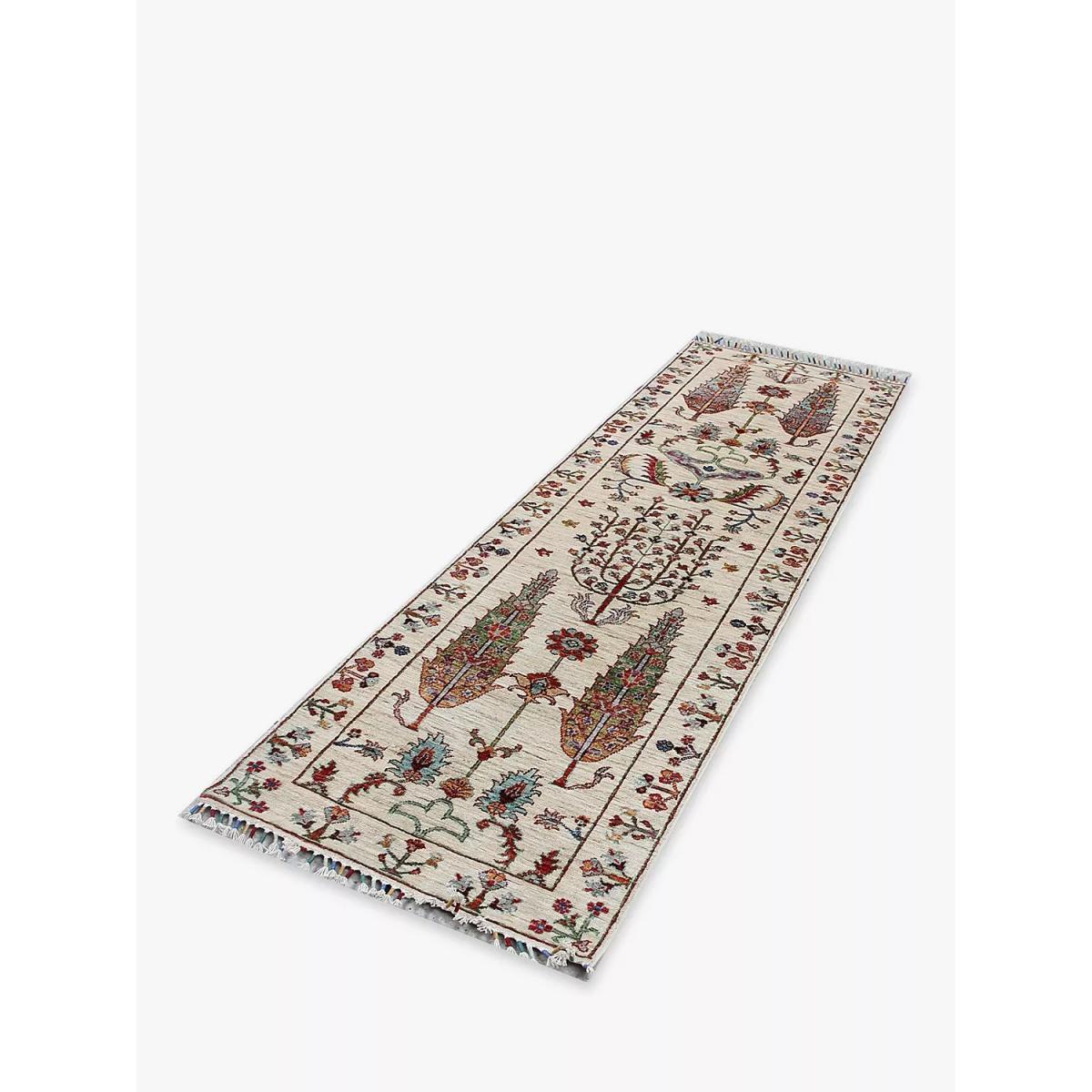 Gooch Oriental Pictorial Runner Rug, L240 x W72 cm, Ivory – image 3