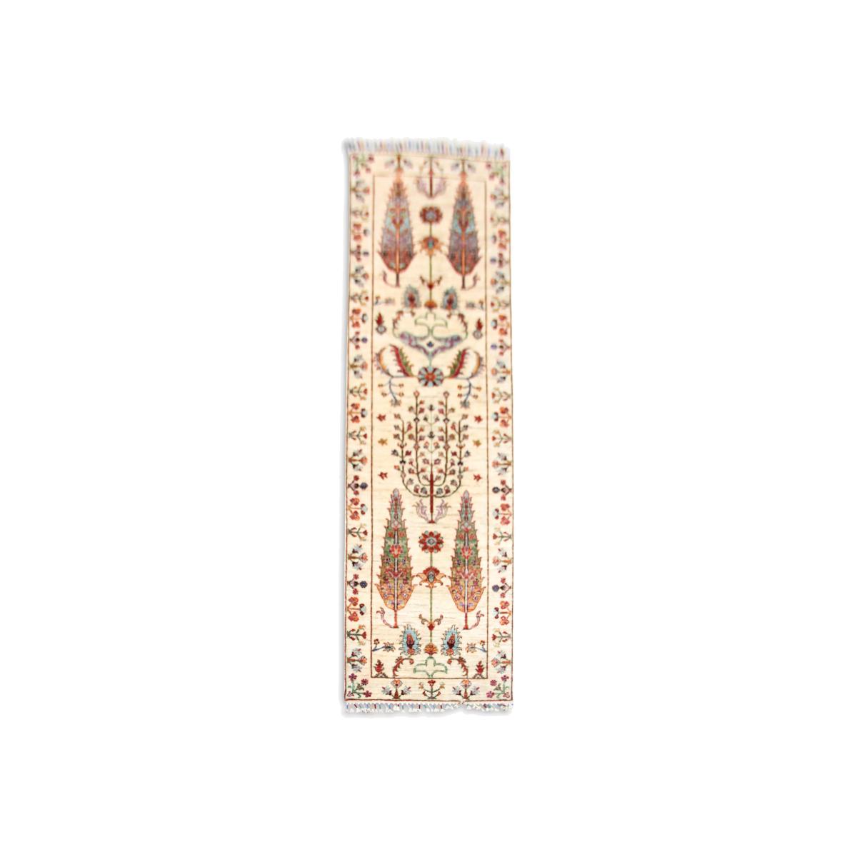 Gooch Oriental Pictorial Runner Rug, L240 x W72 cm, Ivory – image 1