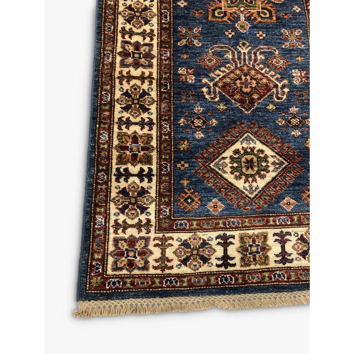 Gooch Oriental Kazak Supreme Rug, Blue/Multi, L260 x W82 cm – image 2