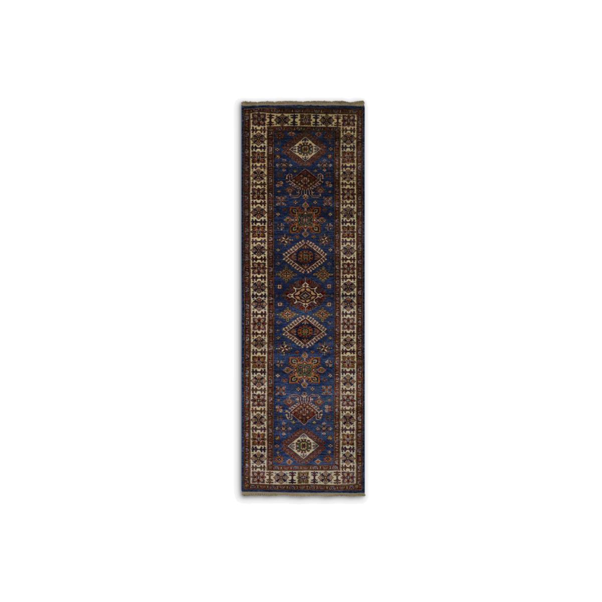 Gooch Oriental Kazak Supreme Rug, Blue/Multi, L260 x W82 cm – image 1