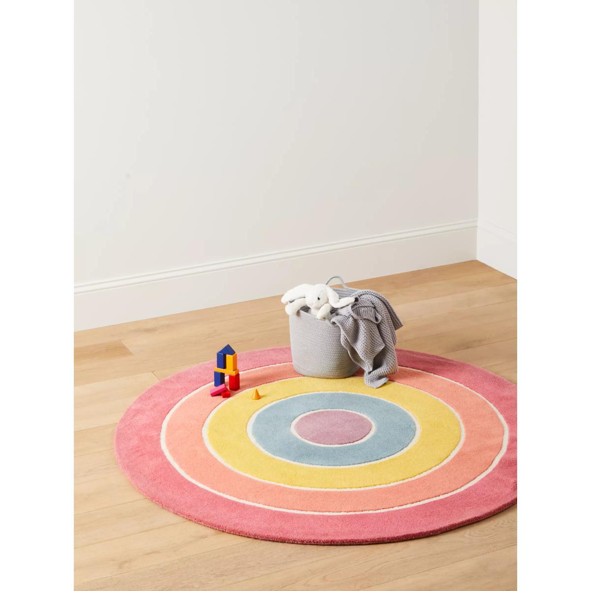 little home at John Lewis Rainbow Rug, Multi, Dia.150cm – image 2