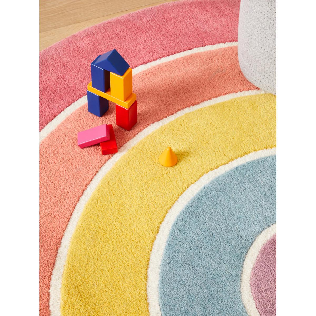 little home at John Lewis Rainbow Rug, Multi, Dia.150cm – image 3