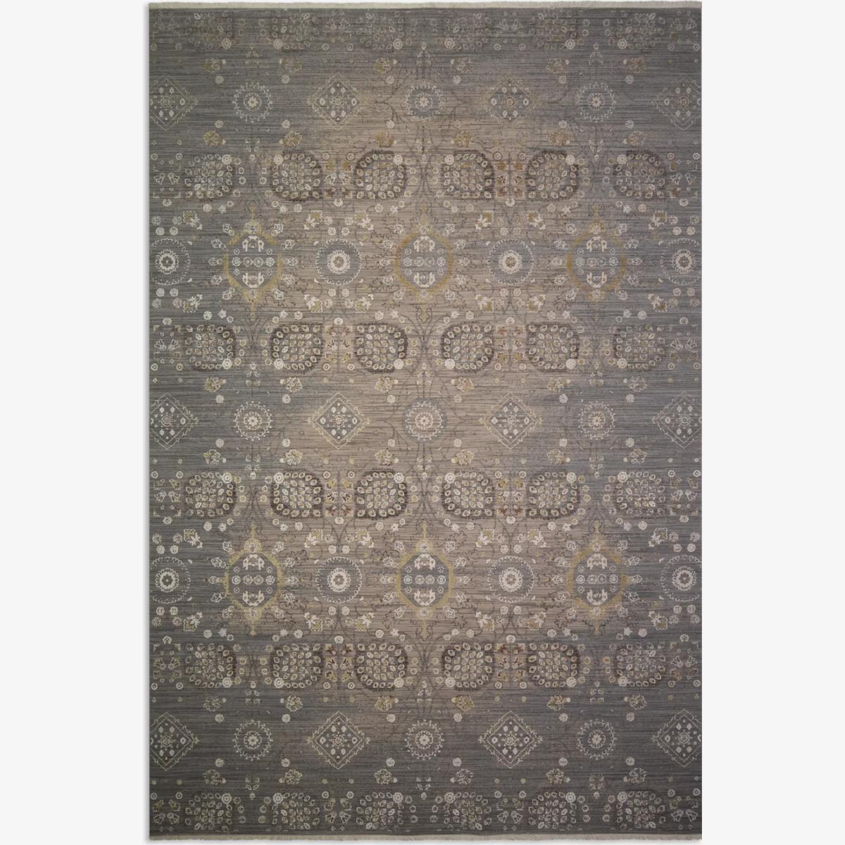 John Lewis Floral Coordinate Rug, Grey