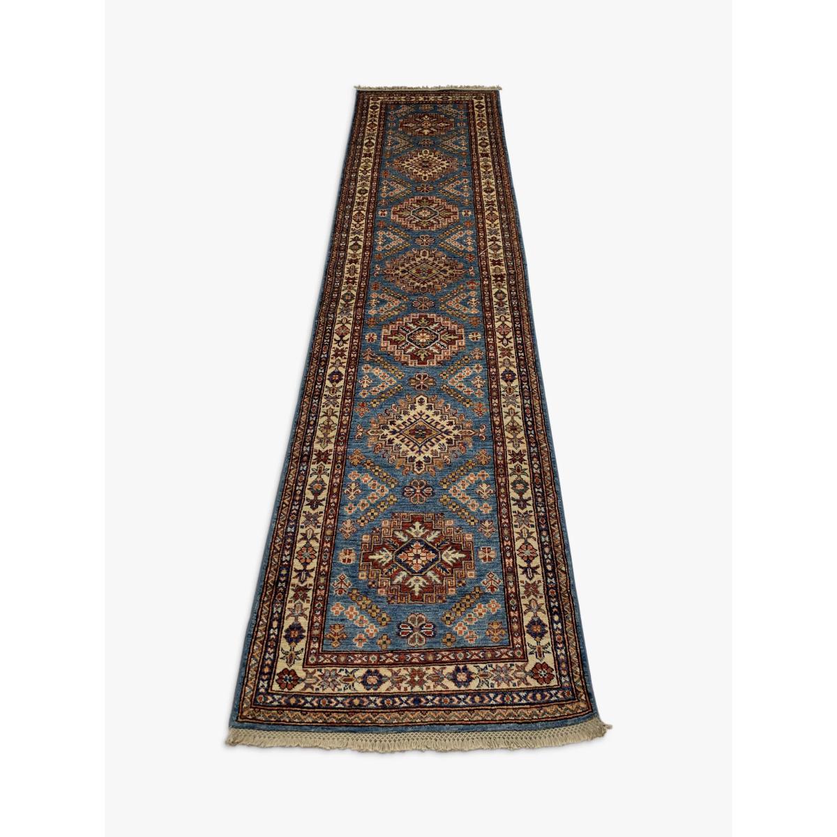 Gooch Oriental Supreme Kazak Runner, Blue, L313 x W80 cm – image 3