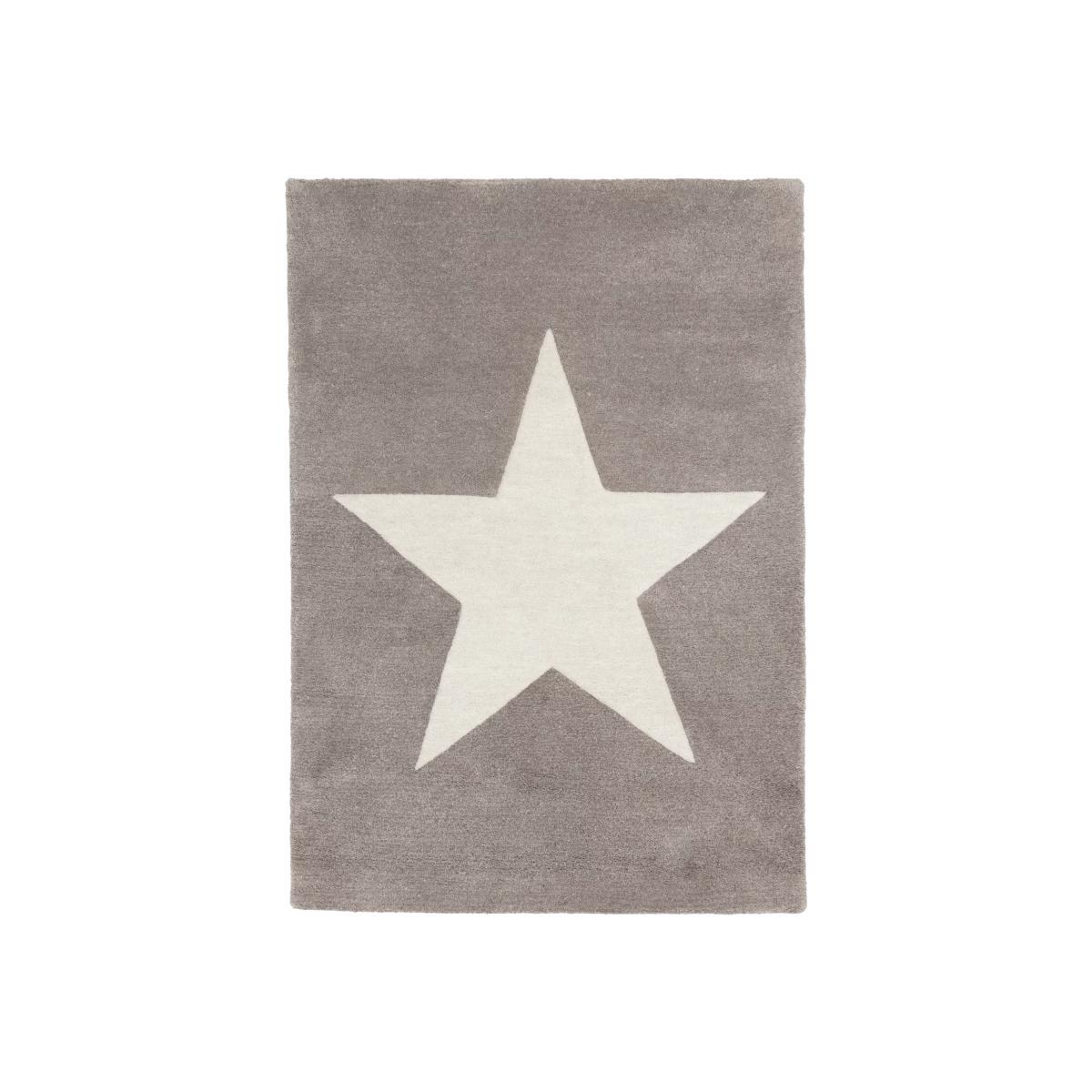 little home at John Lewis Star Children's Rug, Grey, L100 x W70cm – image 1