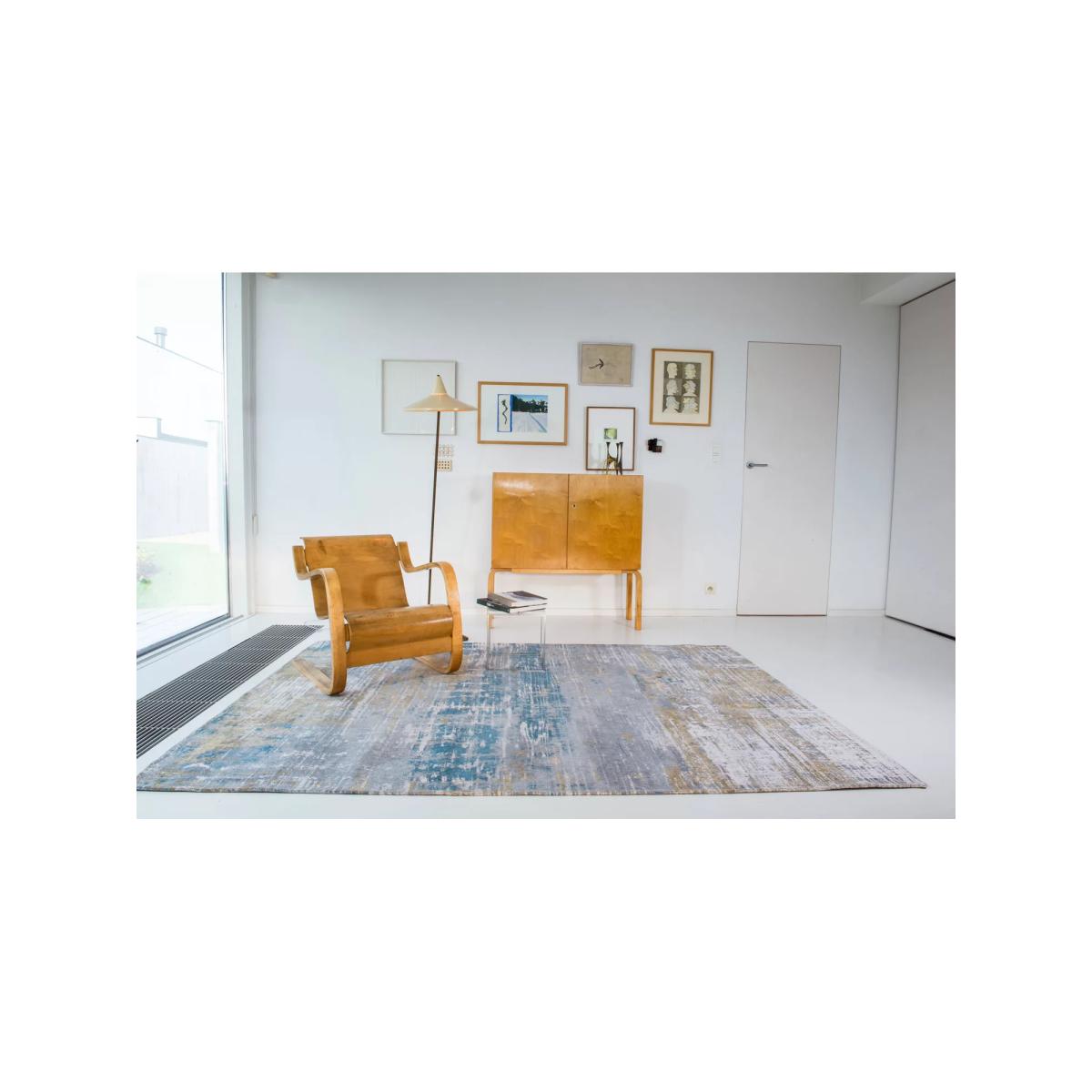 Louis De Poortere Streaks Rug, L240 x W170 cm, Blue/Multi – image 2