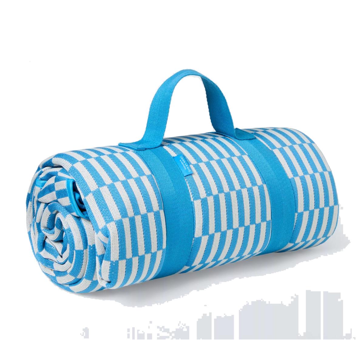John Lewis ANYDAY Extra Large Striped Picnic Rug, Azure – image 1