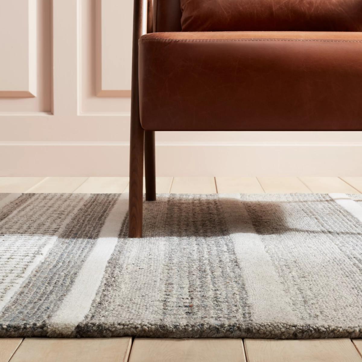 John Lewis & Partners Mosserud Stripe Rug, Grey – image 4