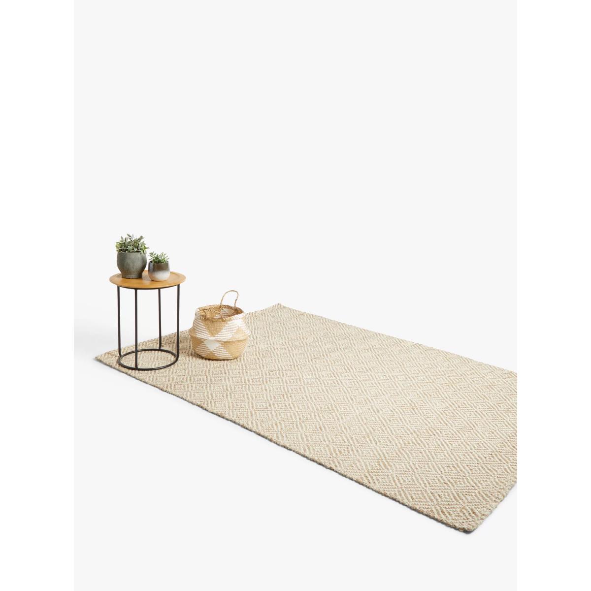 ANYDAY John Lewis & Partners Lattice Rug, Neutral/White, L240 x W170 cm – image 2