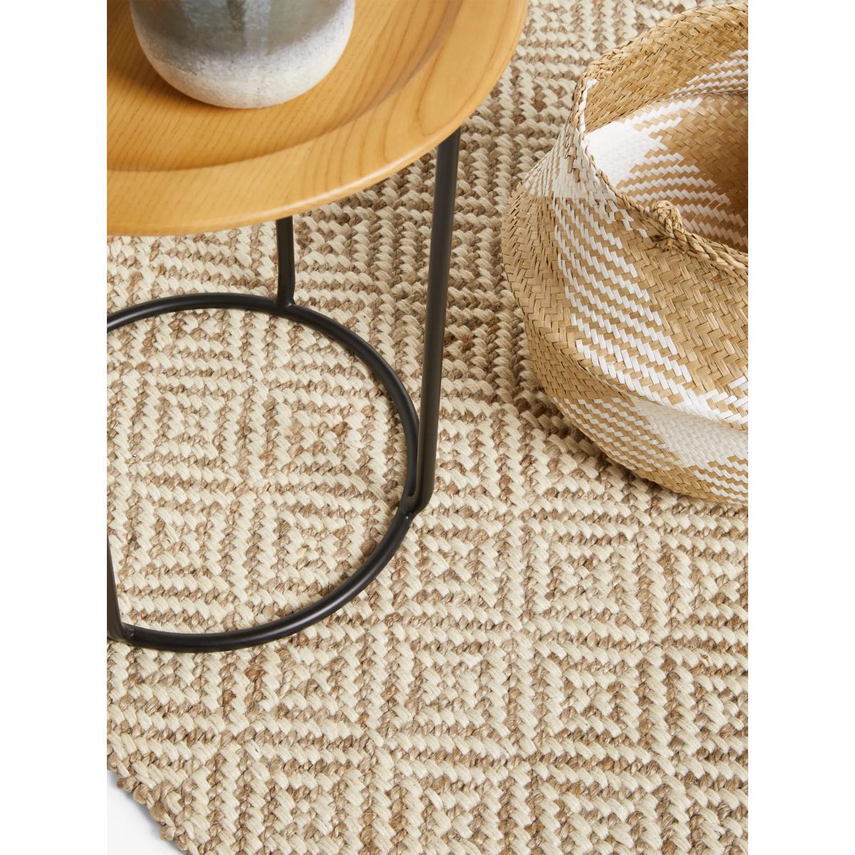 ANYDAY John Lewis & Partners Lattice Rug, Neutral/White, L240 x W170 cm – image 3