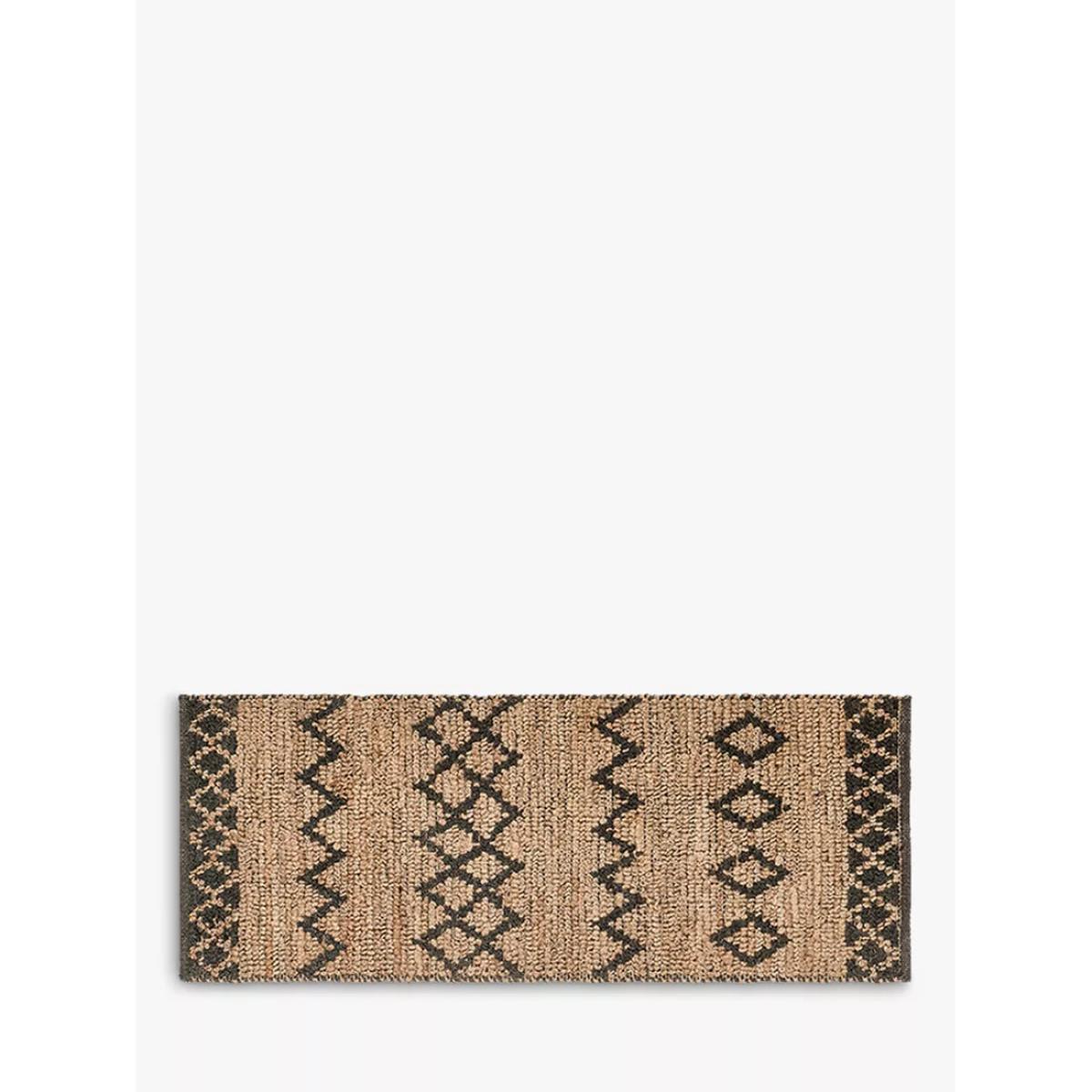 Nkuku Ambara Jute Runner Rug, Black/Neutral, L177 x W66 cm – image 2
