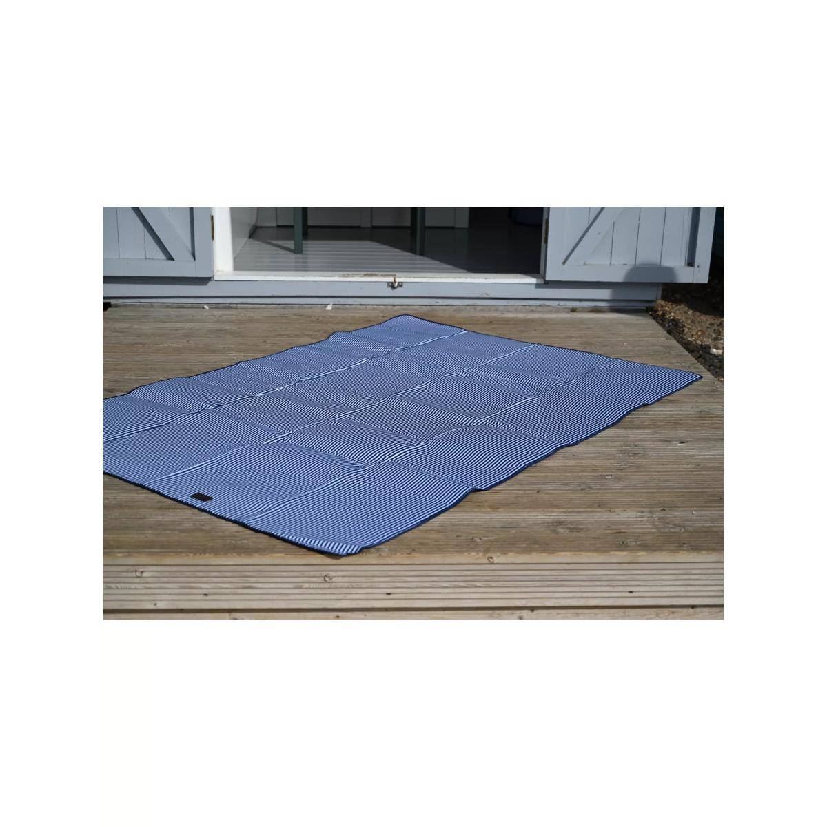 Navigate Three Rivers XL Striped Picnic Rug, Navy – image 4