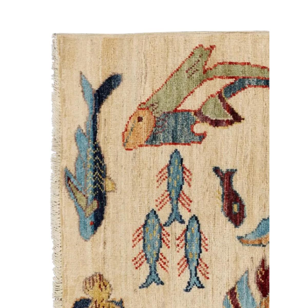 Gooch Oriental Fish Rug, Ivory, L196 x W151 cm – image 2