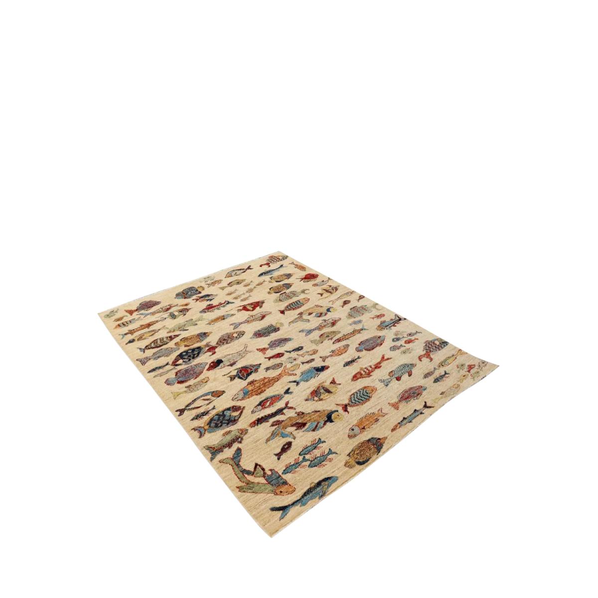 Gooch Oriental Fish Rug, Ivory, L196 x W151 cm – image 4