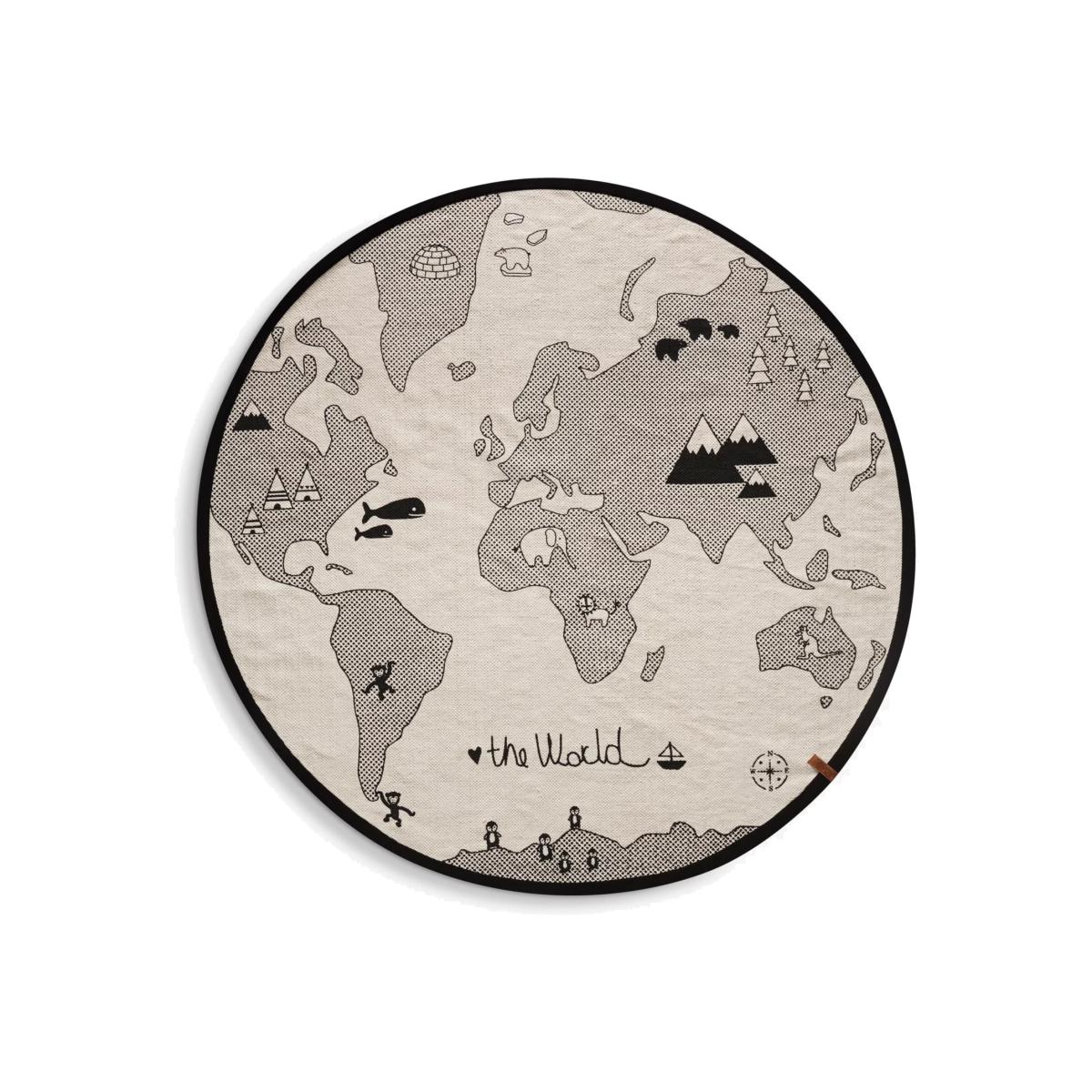 OYOY World Rug, Neutral, W135cm – image 1