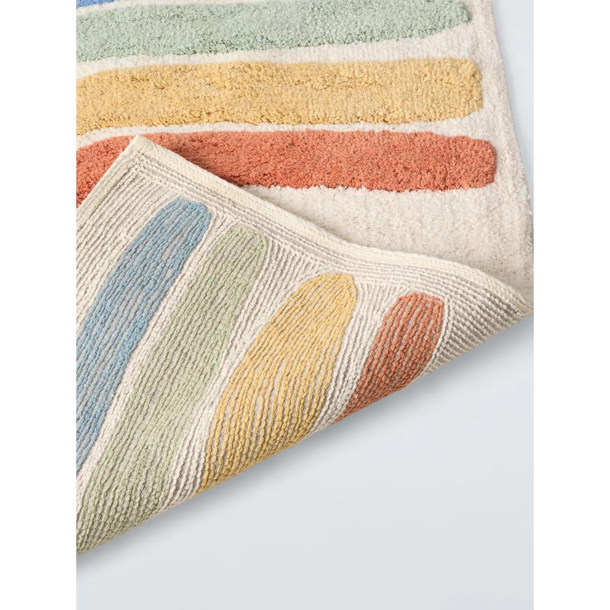 John Lewis Rainbow Cotton Rug, 100 x 75cm, Multi – image 2