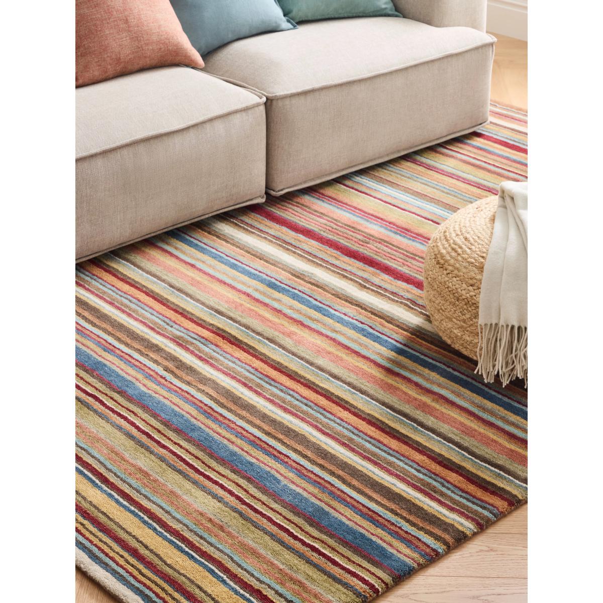 John Lewis Russet Multistripe Rug – image 3