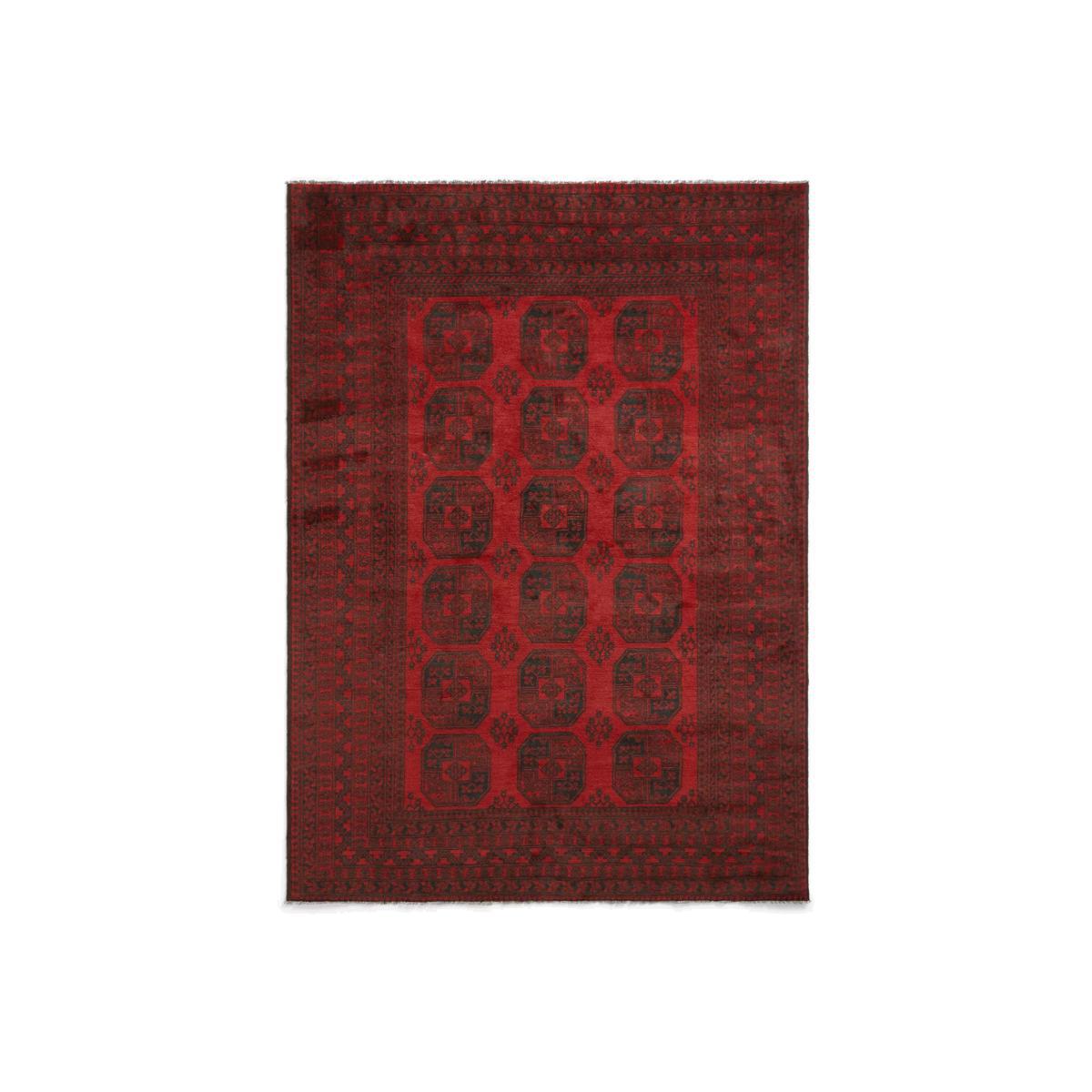 Gooch Luxury Hand Knotted Afghan Elephant Rug, Red – image 1
