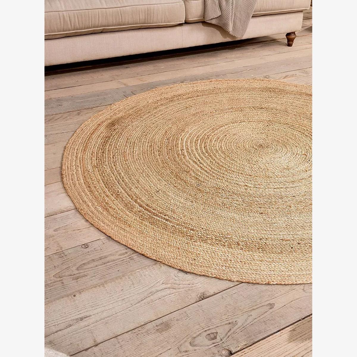 Nkuku Braided Hemp Rug, Dia. 180 cm, Natural – image 1