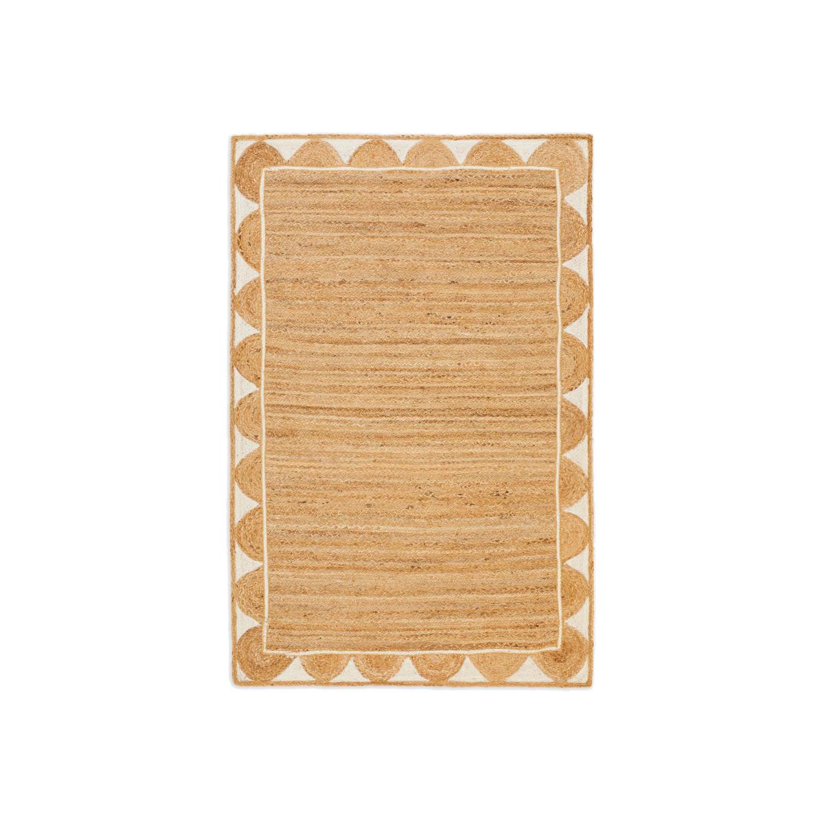 John Lewis Hand Loomed Scalloped Jute Rug, Neutral, L240 x W170 cm – image 1