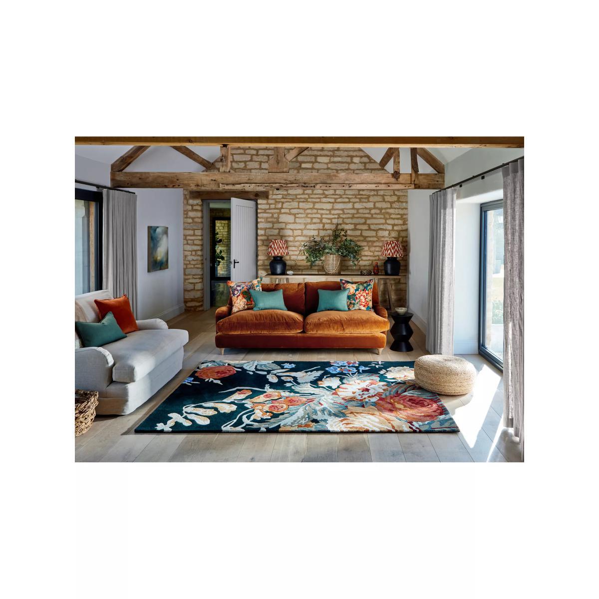 Sanderson Stapleton Park Rug, Blue/Orange – image 5