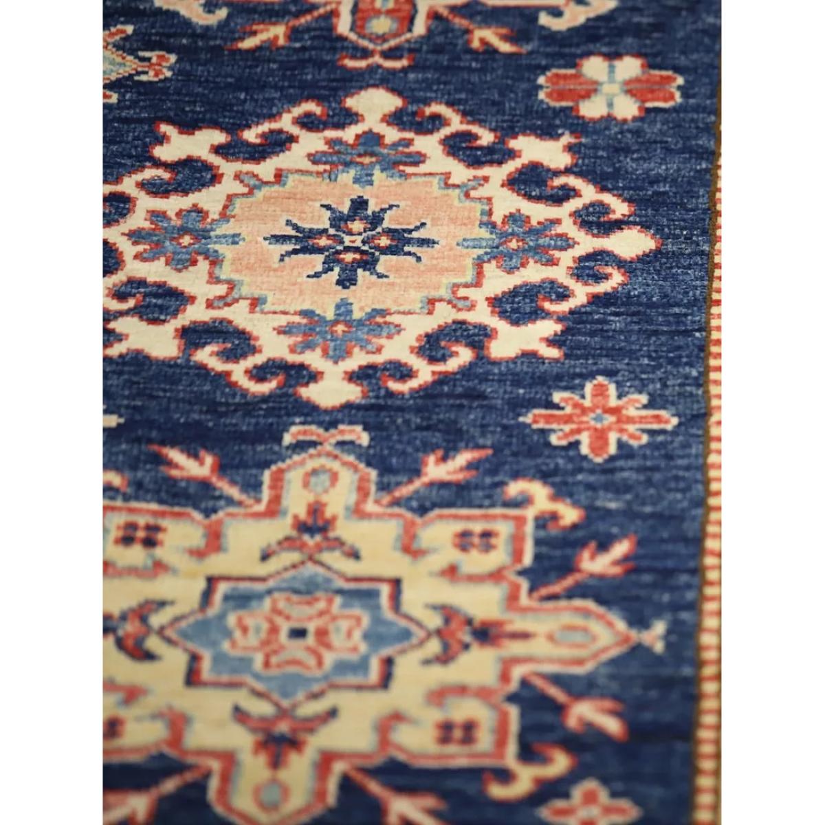 Gooch Oriental Supreme Kazak Pure Wool Rug, Blue, L266 x W181 cm – image 3
