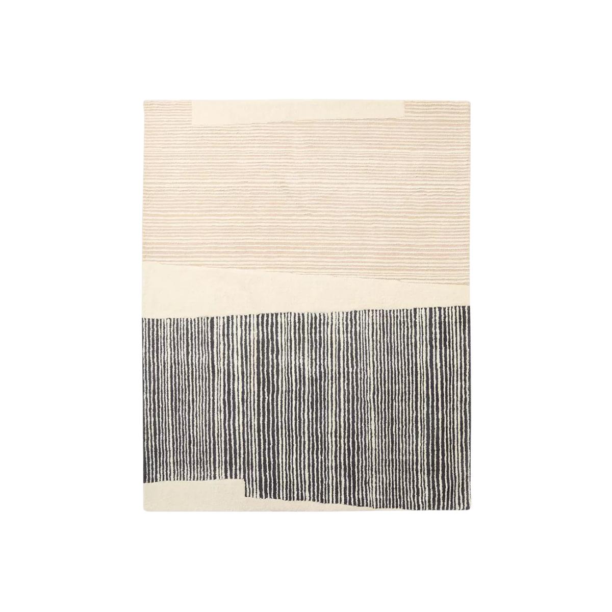 west elm Durban Stripe Rug, Charcoal – image 1