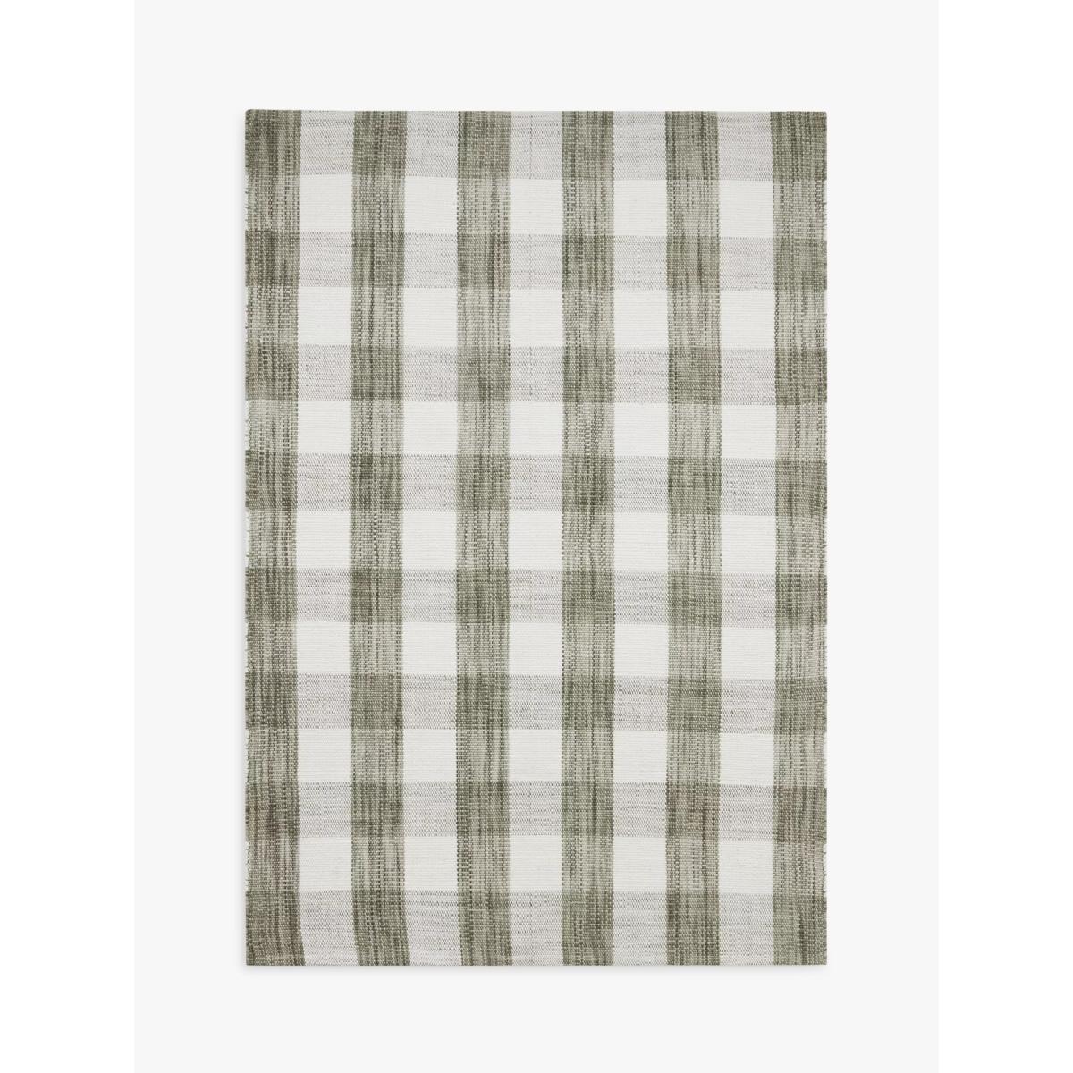 John Lewis Gingham Check Rug, Green, L180 x W120 cm – image 2