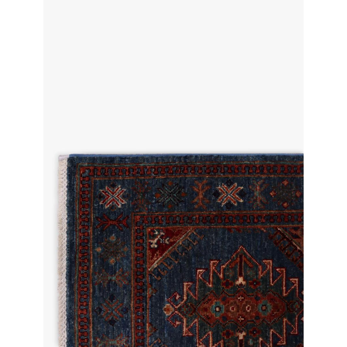 Gooch Oriental Supreme Kazak Runner Rug, L254 x W74 cm, Blue – image 2