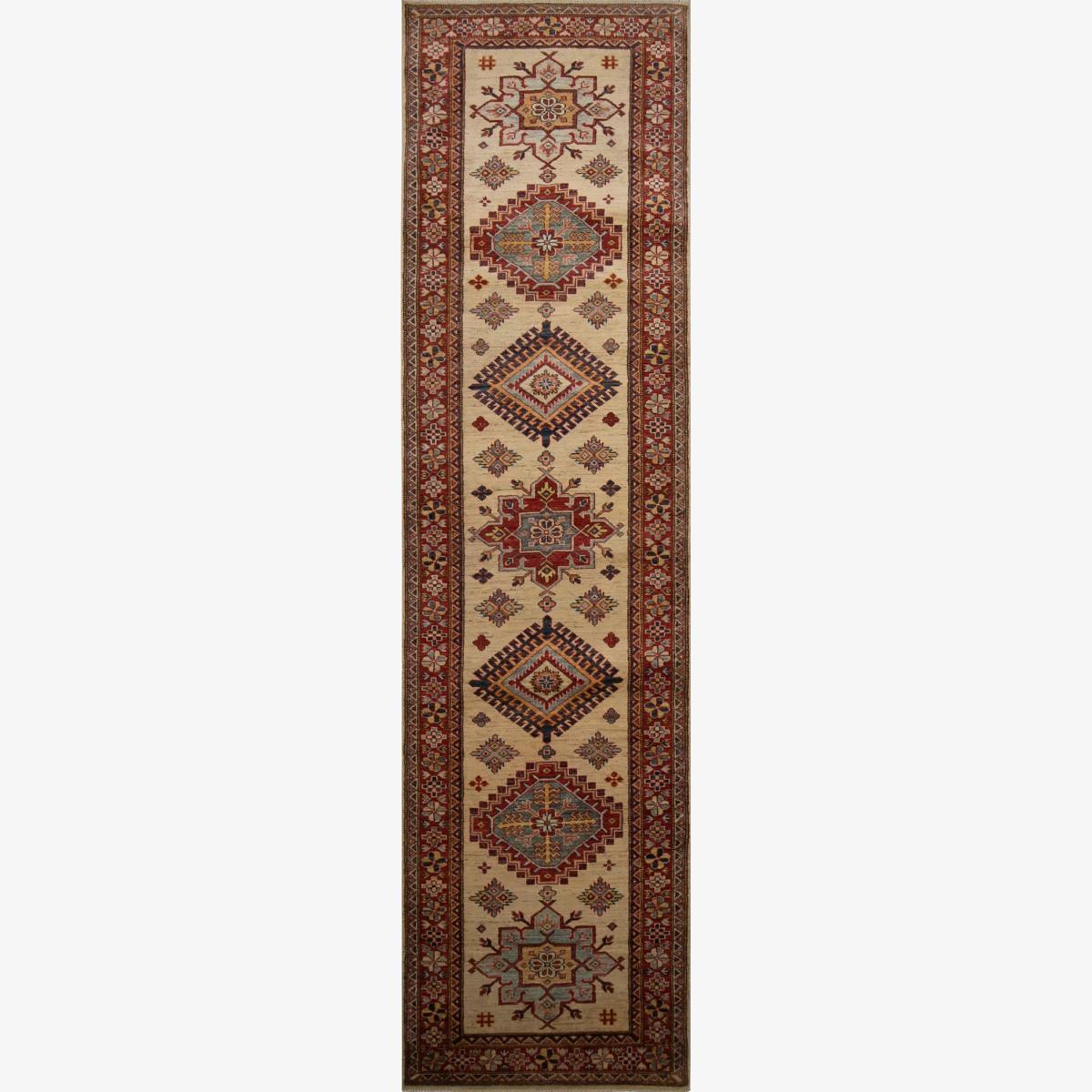 Gooch Oriental Supreme Kazak Runner Rug, Natural, L295 x W80 cm