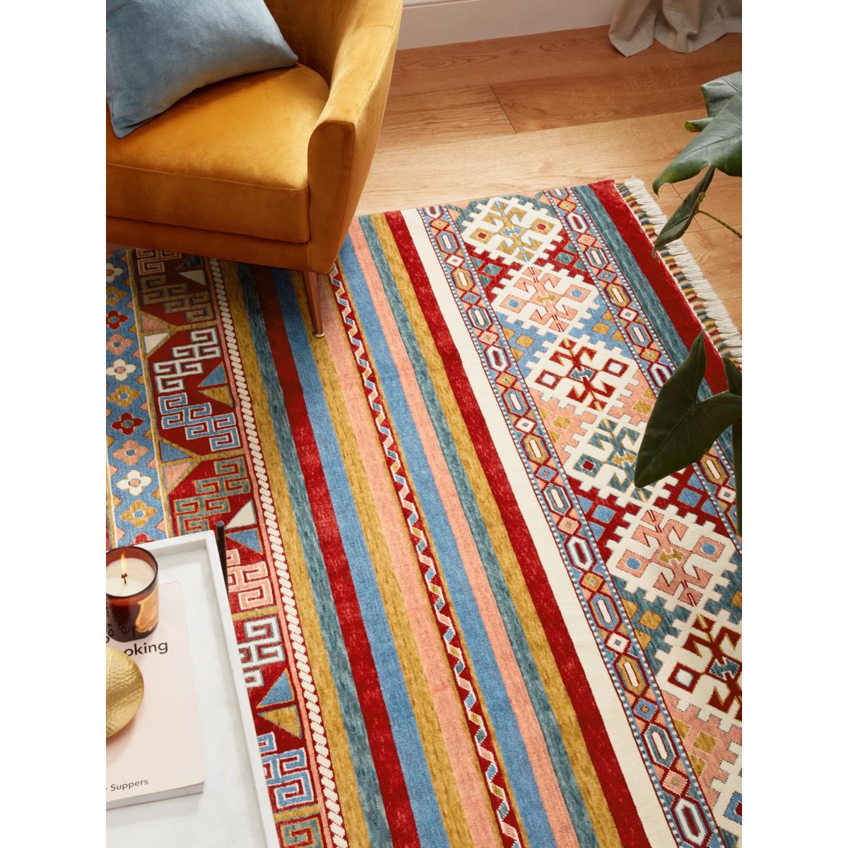 Gooch Luxury Khurjeen Stripe Rug, Red, L240 x W170 cm – image 3