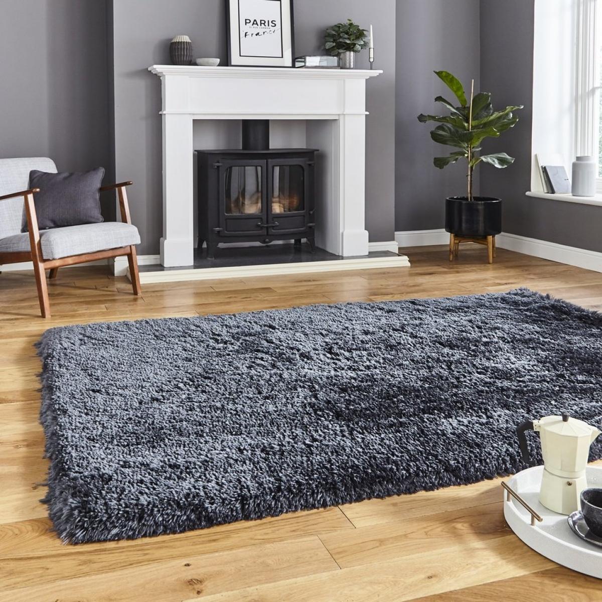 Think Rugs Polar PL 95 Charcoal - 80cm x 150cm Rug – image 1