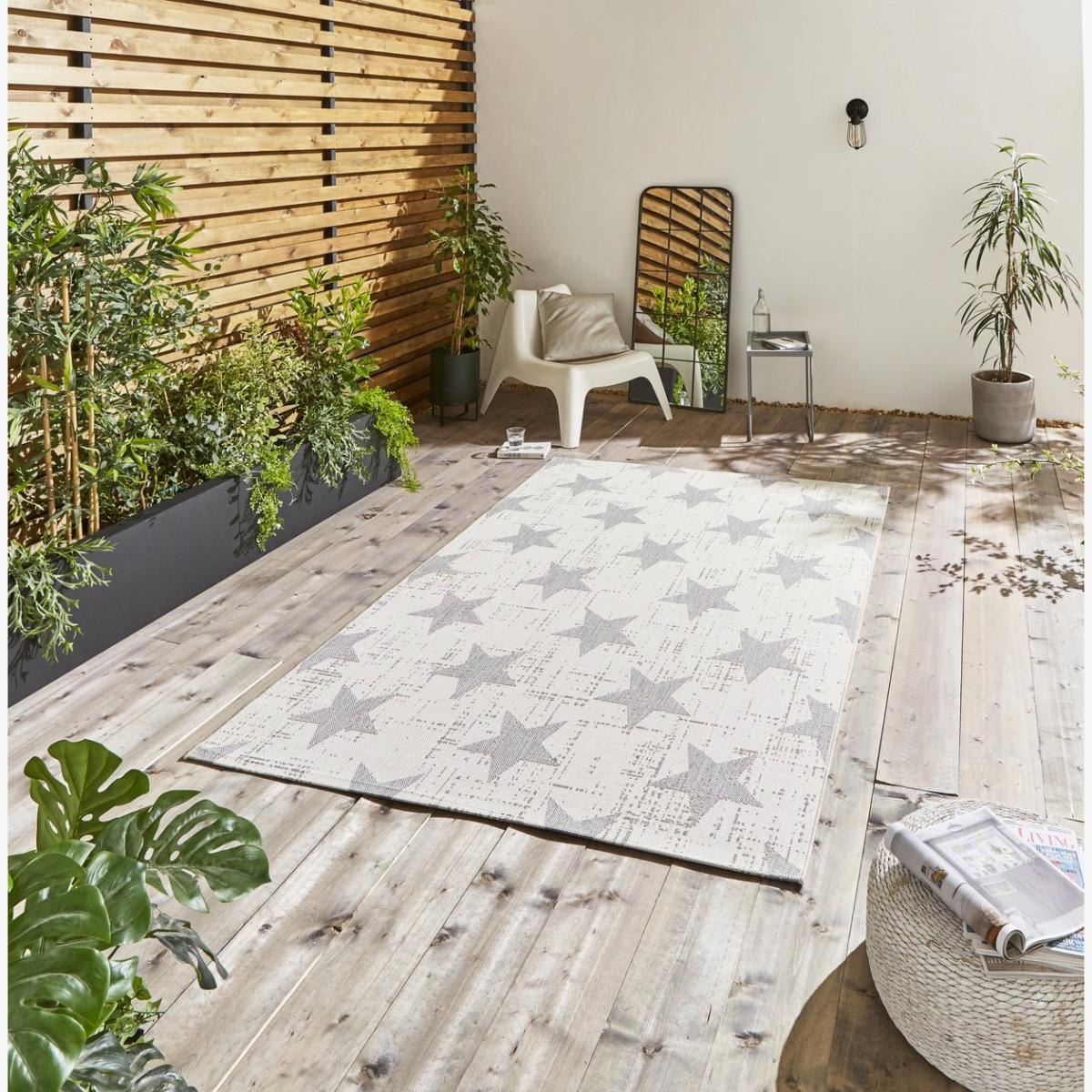 Think Rugs Santa Monica 48648 Cream/Grey - 120cm x 170cm Rug – image 1