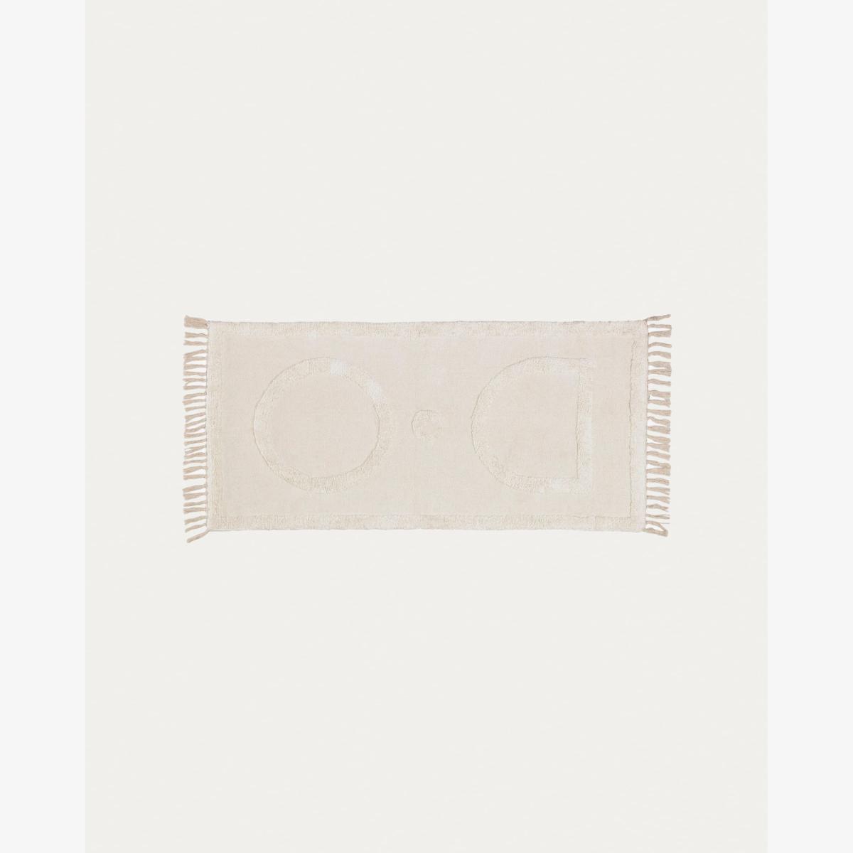Bernabela 100% cotton rug in beige 70 x 140 cm – image 1