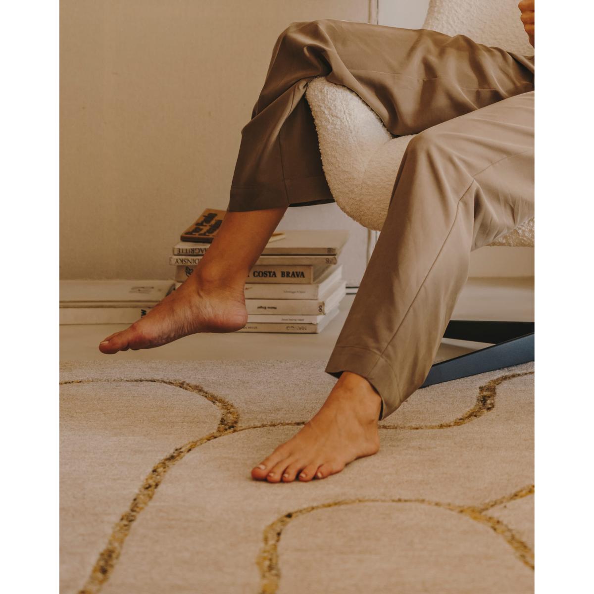 Magin wool rug in beige and mustard 160 x 230 cm – image 4