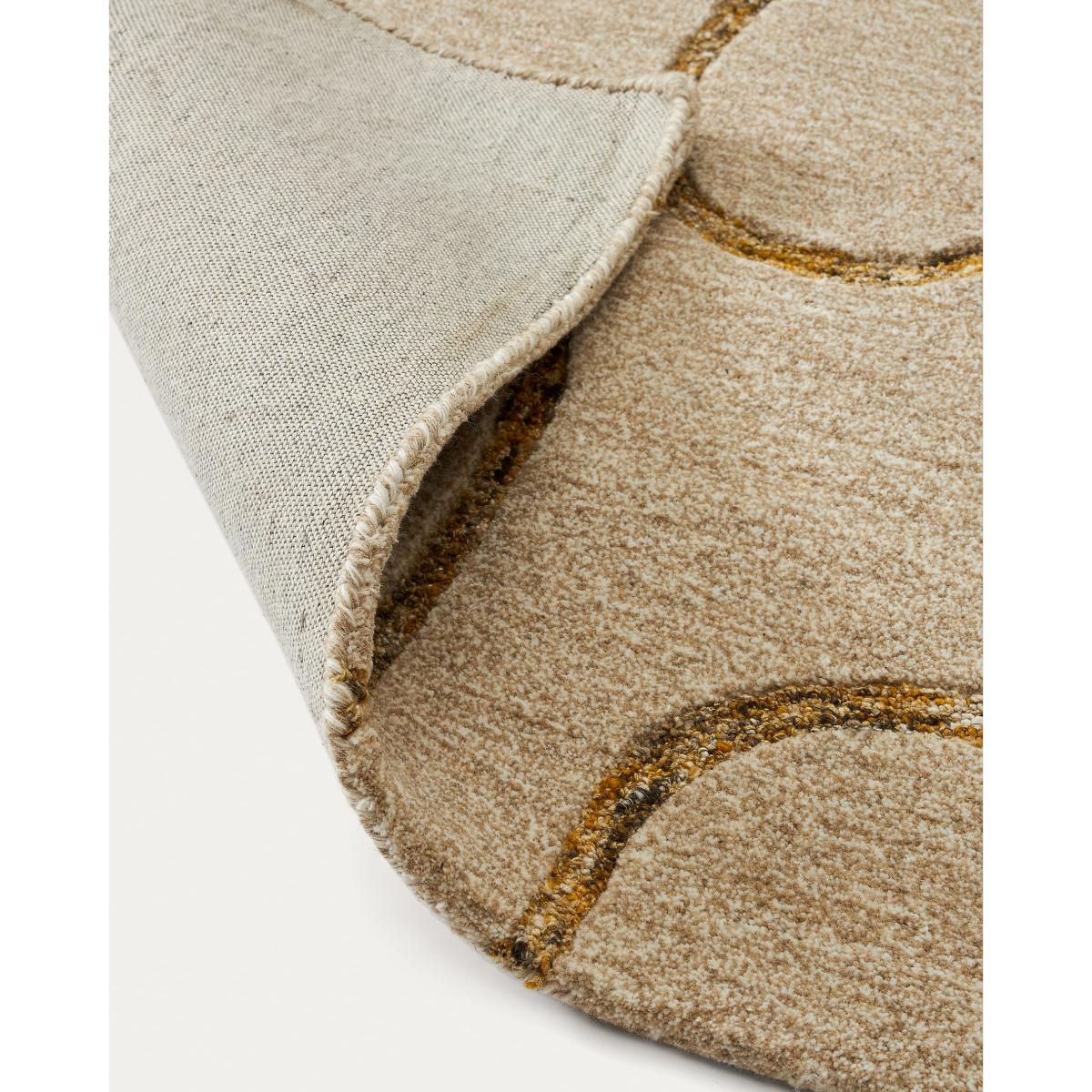 Magin wool rug in beige and mustard 160 x 230 cm – image 6