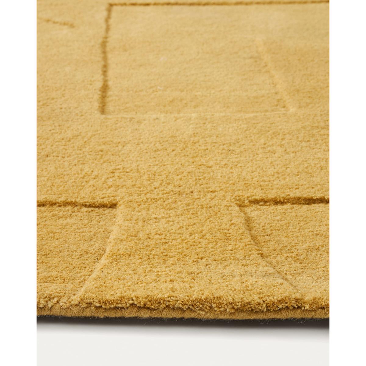 Maie mustard mustard wool and viscose rug 160 x 230cm – image 4