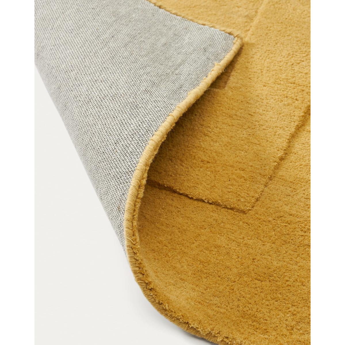 Maie mustard mustard wool and viscose rug 160 x 230cm – image 5