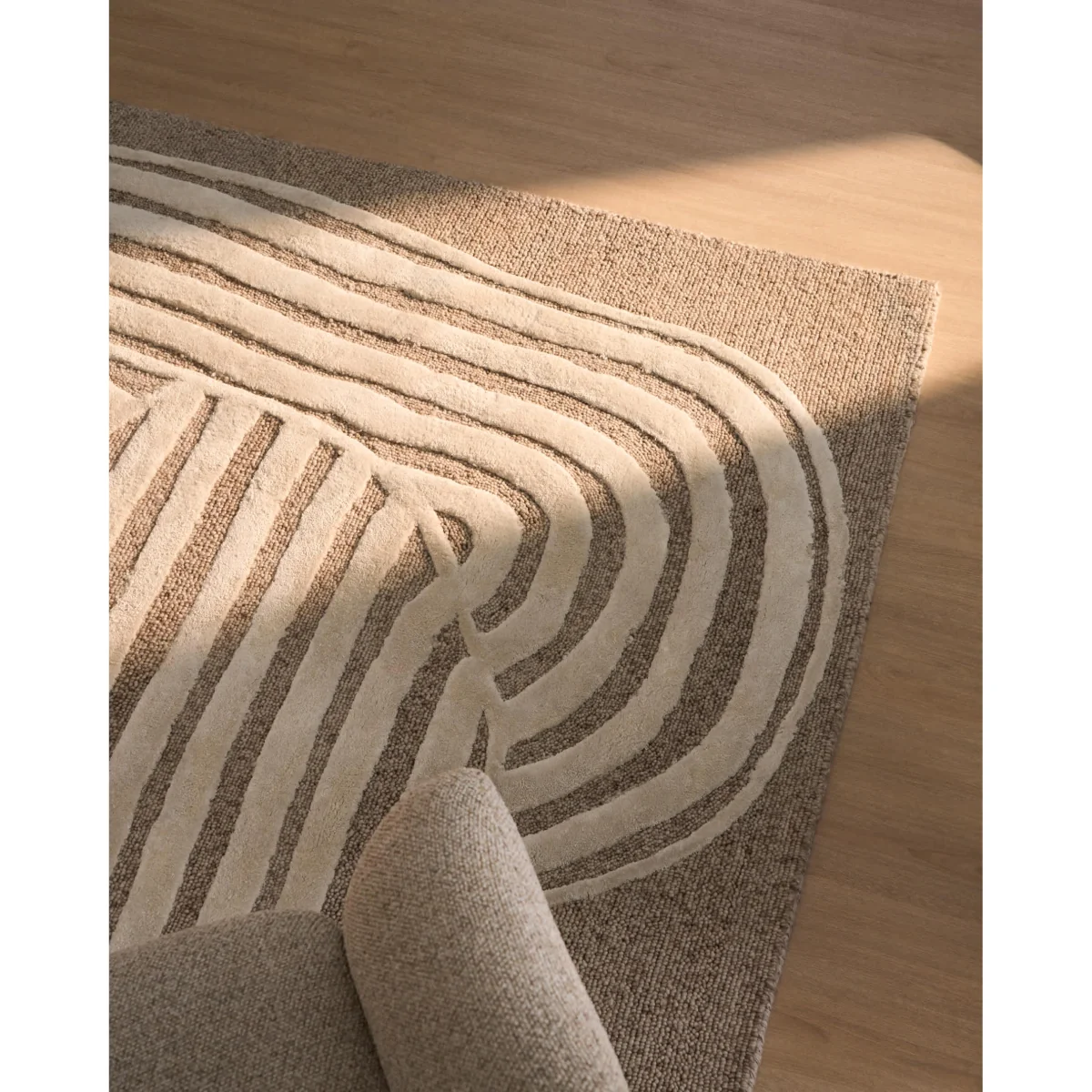 Colire beige wool and viscose rug 200 x 300 cm – image 2