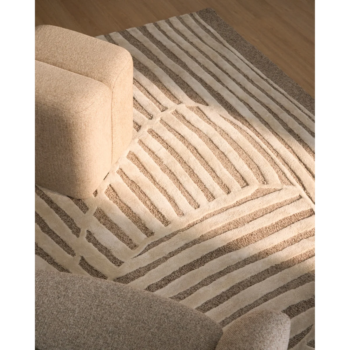 Colire beige wool and viscose rug 200 x 300 cm – image 4